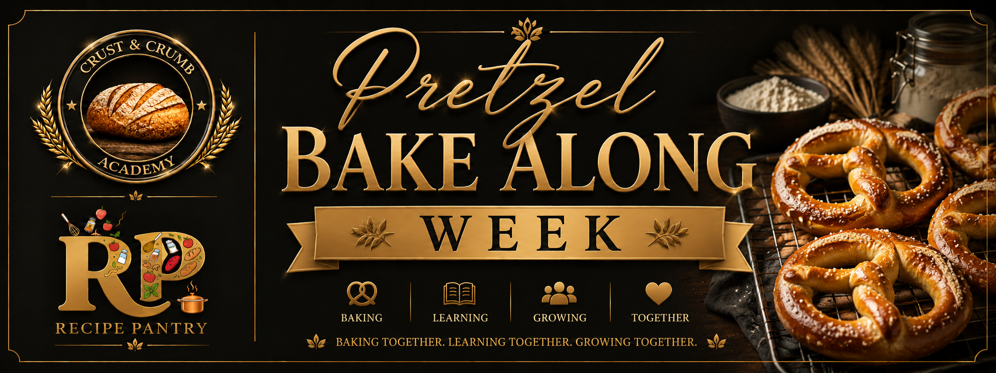 Pretzel Bake Along Week — Crust & Crumb Academy and Recipe Pantry. Baking, Learning, Growing, Together.