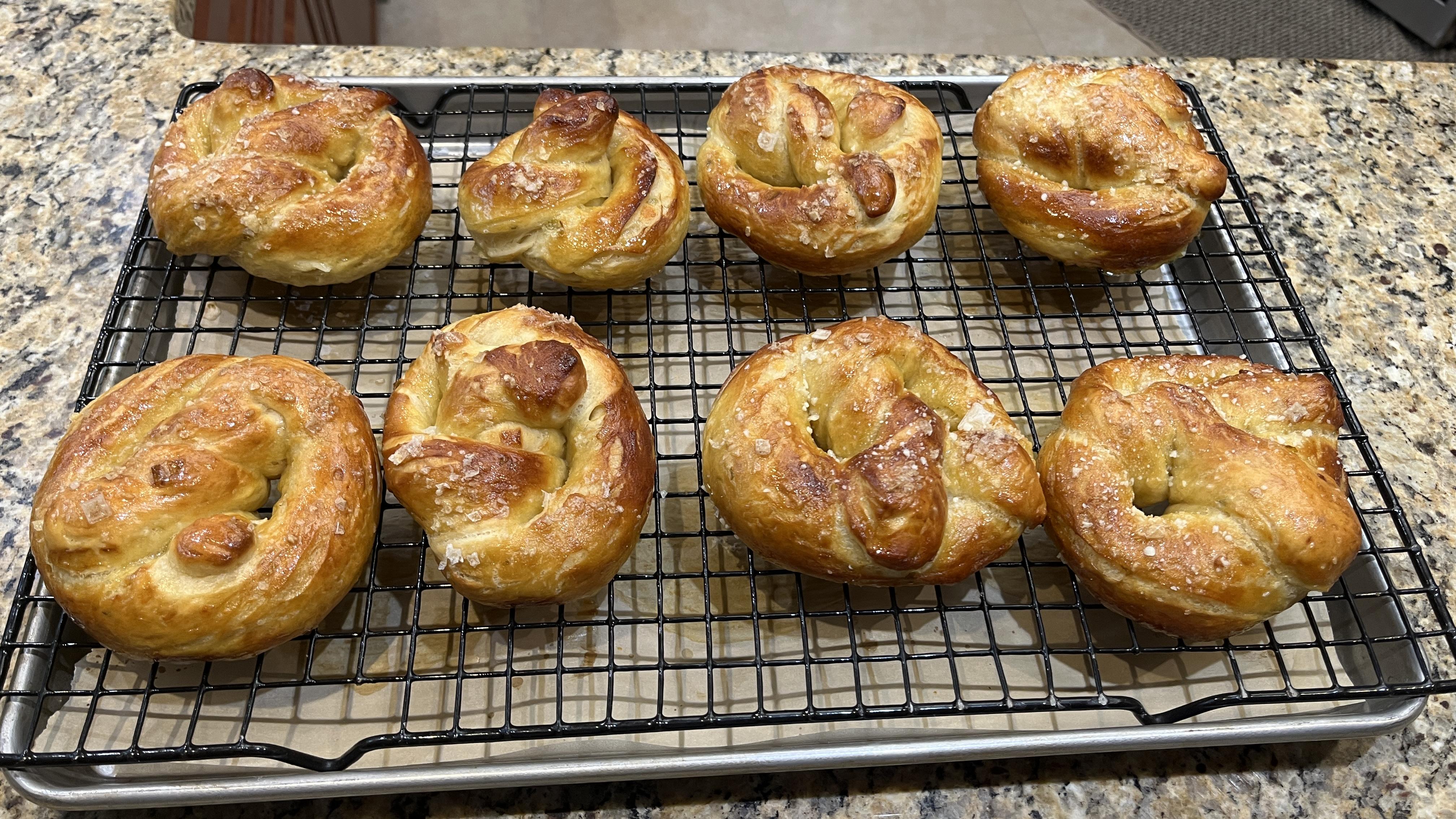 Judy Lyle's jalapeño cheddar pretzels with parmesan finish